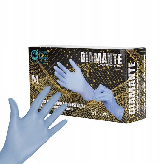 10 X Blue Nitrile gloves powder free ,DIAMANTE, N100,